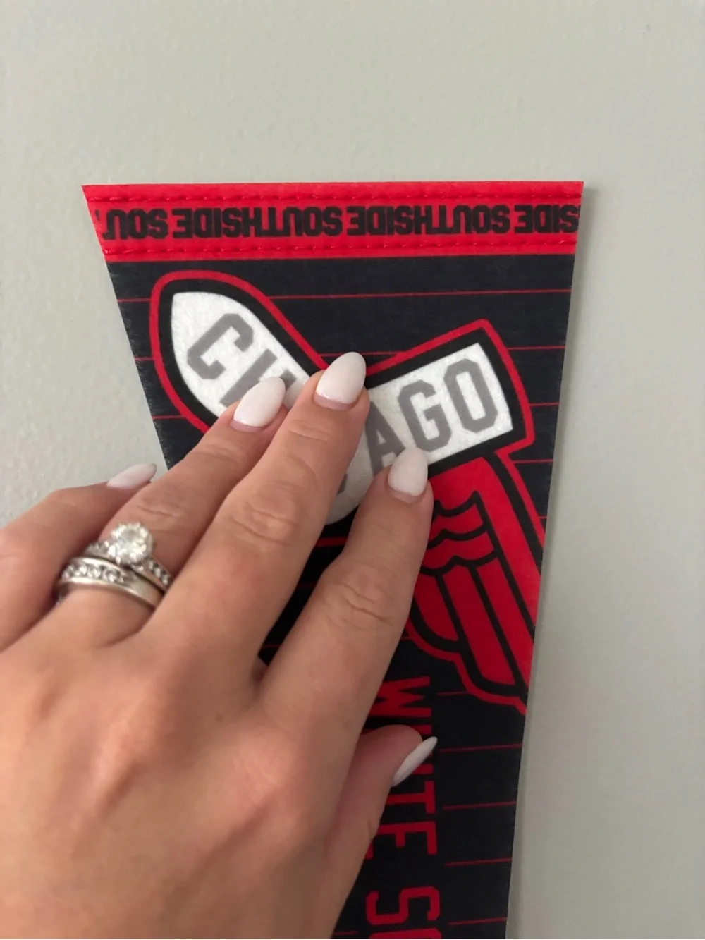 chic Black and Red Chicago White Sox Wall Pennant